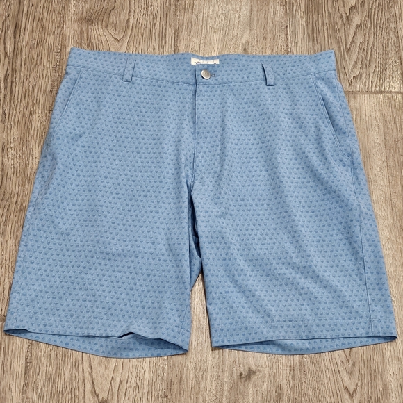 Peter Millar Salem Golf Shorts AOP Skulls Beta Blue Size - Main Image